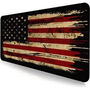 Large Extended Gaming Mouse Pad with Stitched Edges Non-Slip Waterproof Rubber